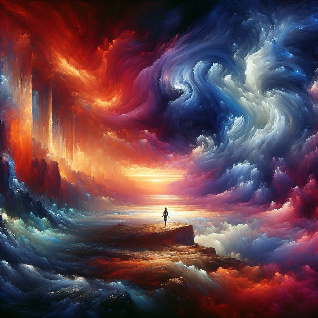 Emotional Journey: Matte Painting of Sorrow to Self-Love