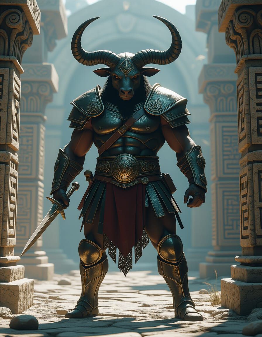 Kyros, Minotaur Fighter (D&D 5e)