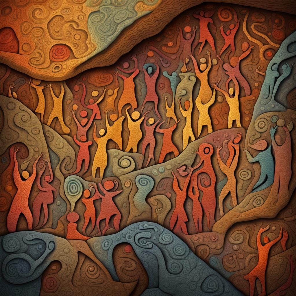 Aboriginal Drawings Come to Life as Impasto Painting