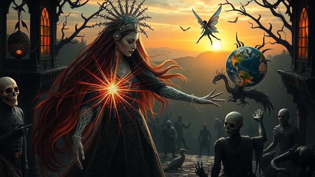 Dervish in Haunted House: Surreal Digital Art