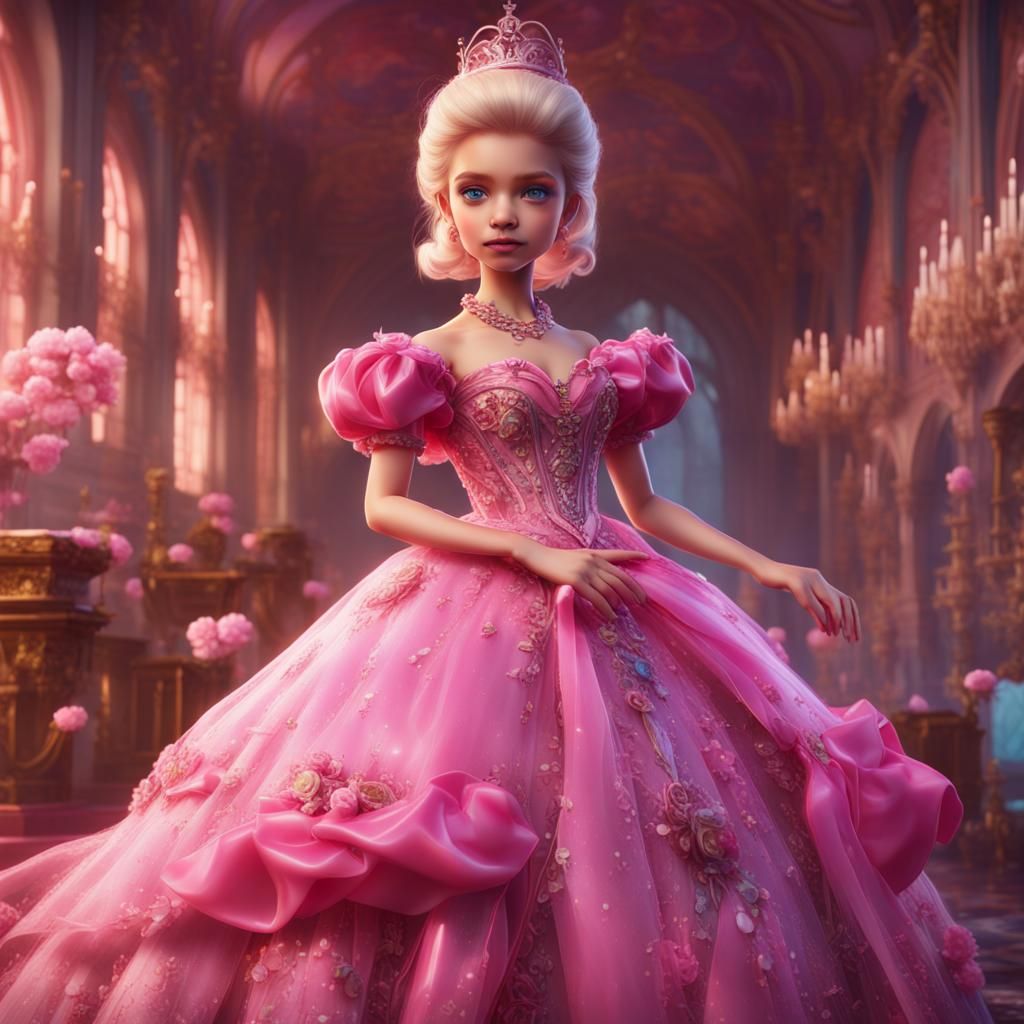 Girly Boy as Barbie Princess: Fantasy Art