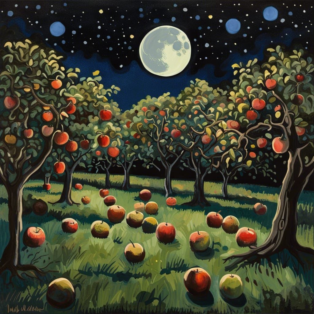 Apple Orchard at Night 2