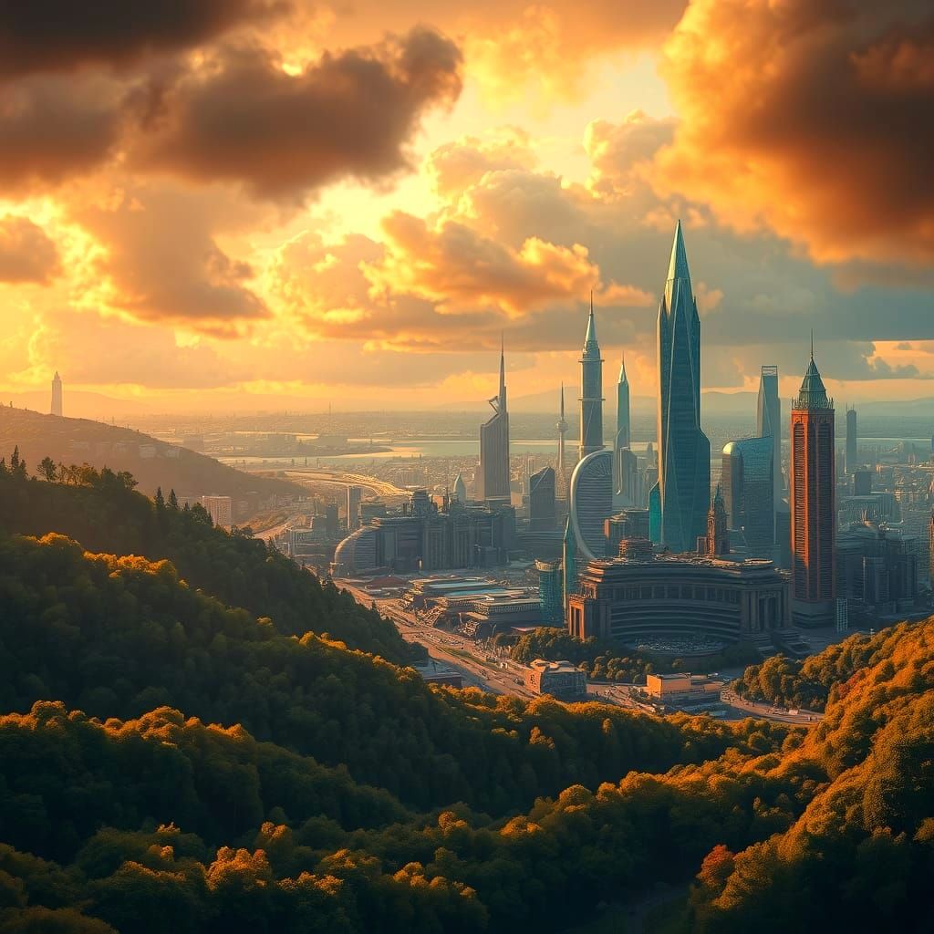 Utopian World's End: Detailed Matte Painting