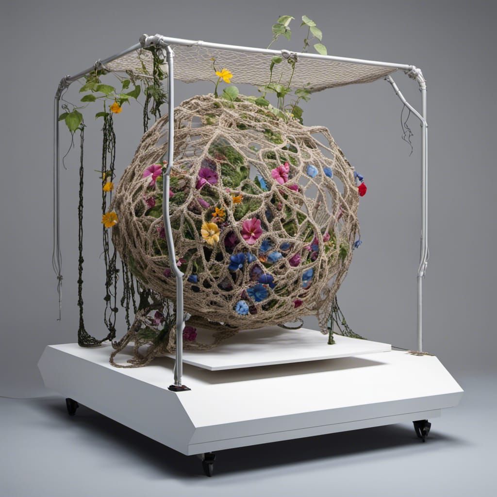 Morning Glory Vine Surrounds Mark I Perceptron