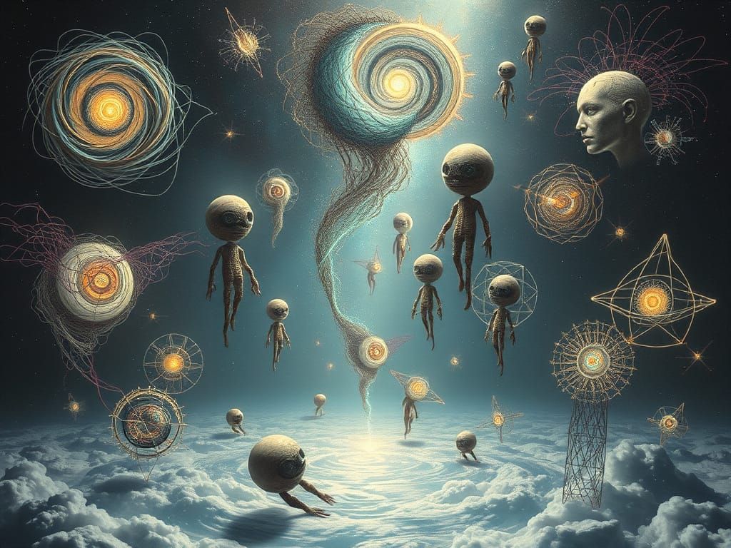 Surreal Abstractions in a Boundless Void