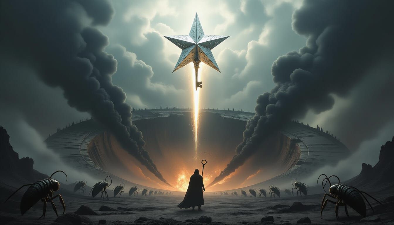 Biblical Apocalypse: Fallen Star and Swarming Locusts