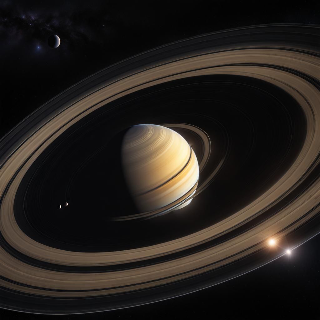 Epic Cinematic Image of Saturn