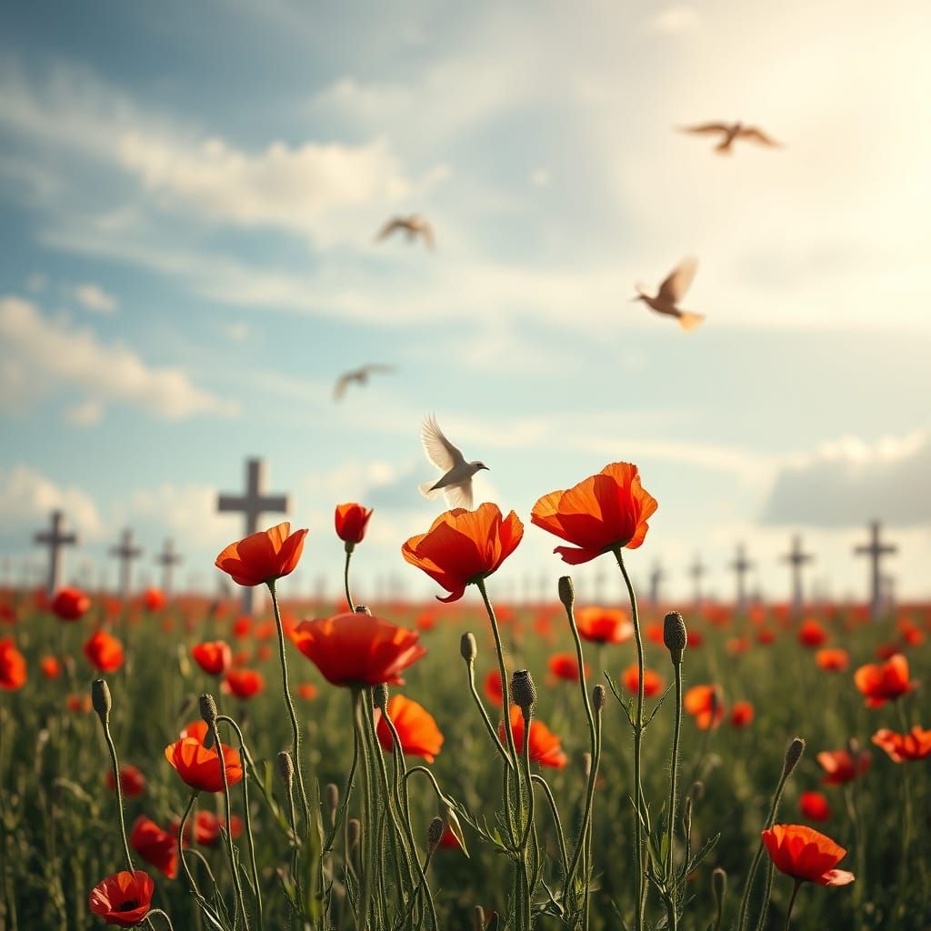 Poppies and Crosses in Flanders Field