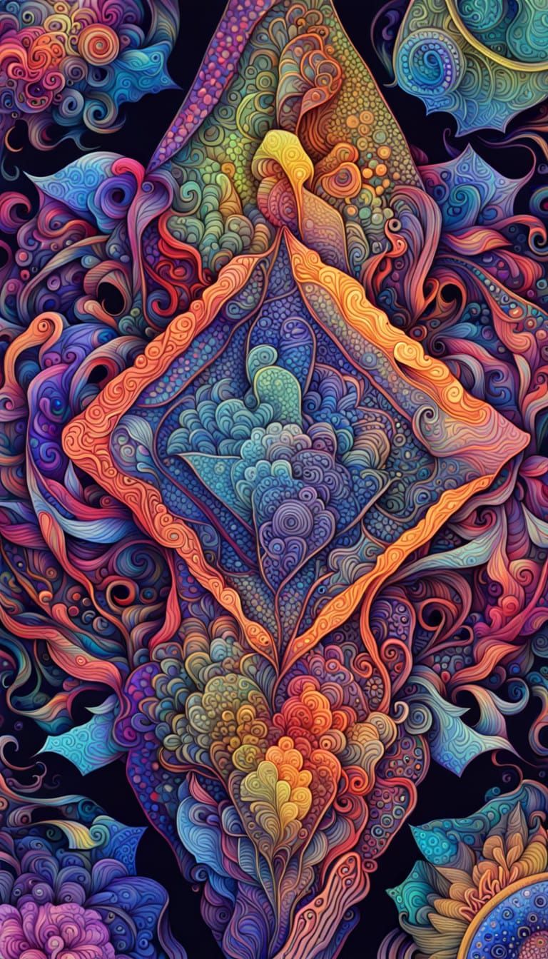 Zentangle Iridescent Masterpiece 
"paranoia is a Survival Tr...