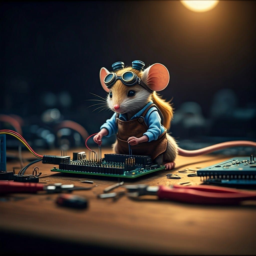 Gadget Hackwrench Circuit Bending Masterpiece in Warm, Golde...