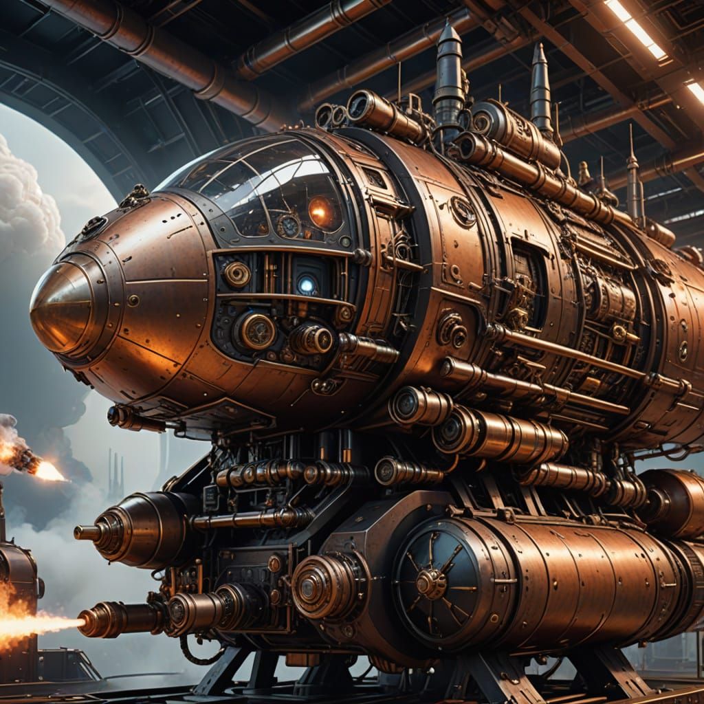 Steampunk Spacecraft Blasts Off from Earth in Dramatic Fashi...