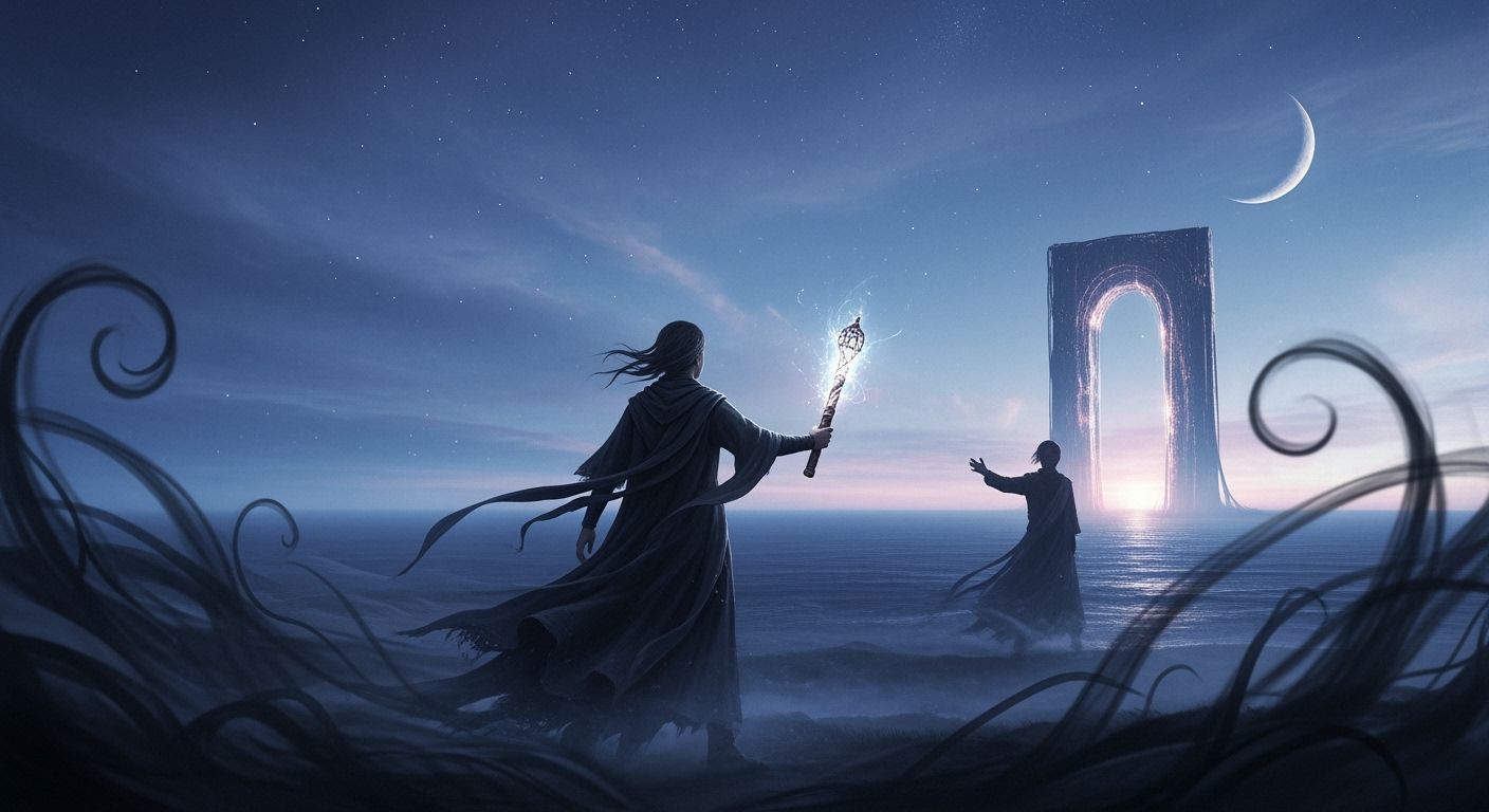 Dreamlike Figure Vanishing into Eternal Mystery