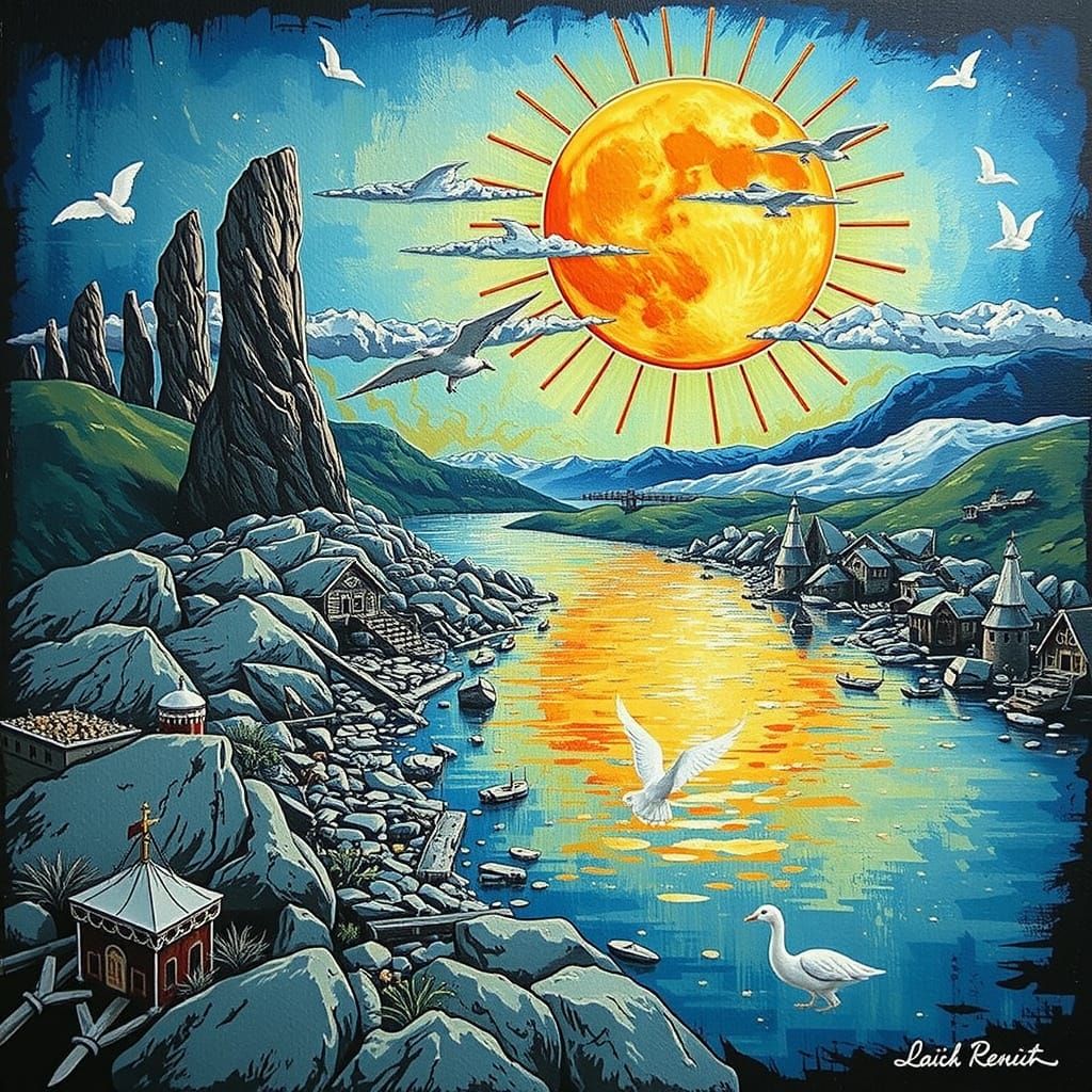 Vivid Masterpiece in Triadic Colors