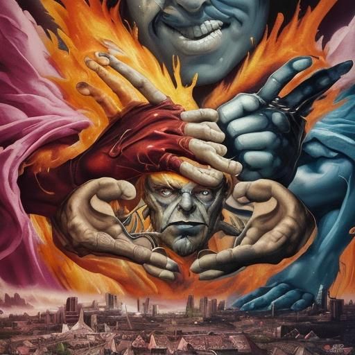 Earthly Battle of Good and Evil: Graffiti Art