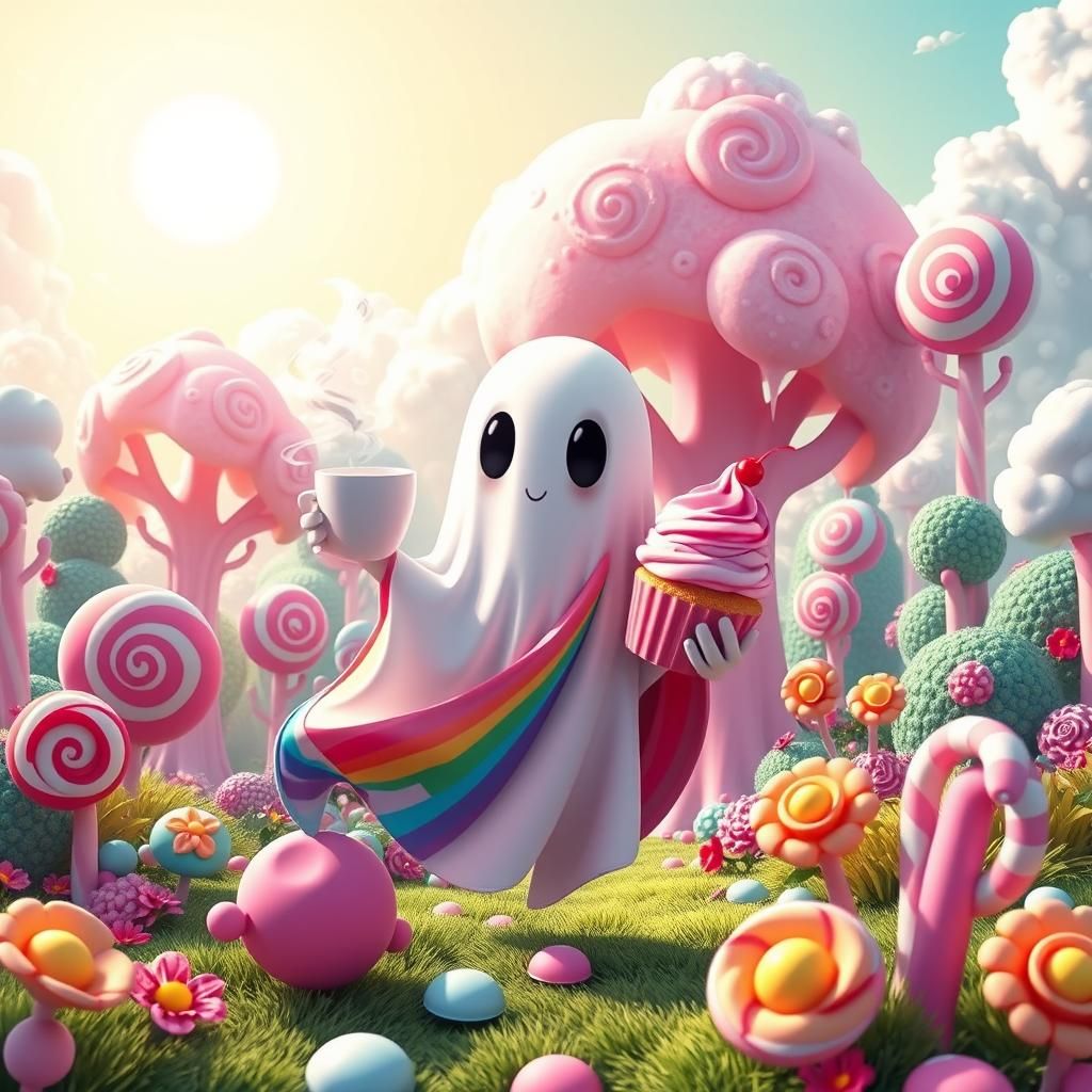 Ghost in Candyland: A Digital Illustration