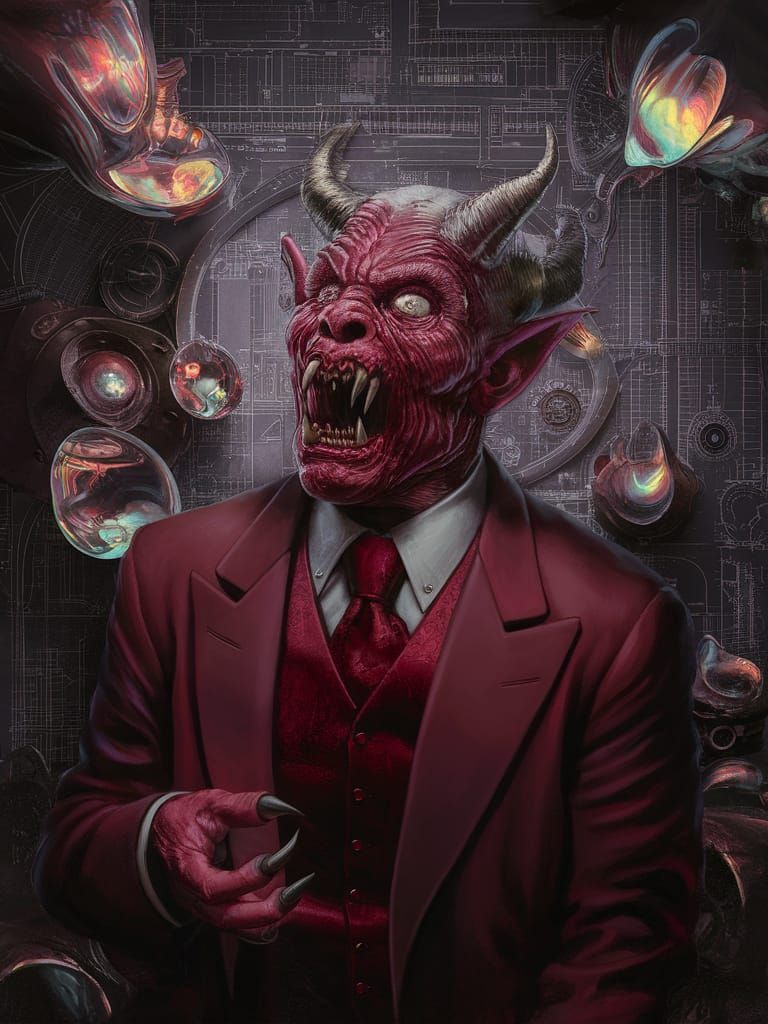 intoxicated demon. The creature is portrayed as a fiendish, vulgar, and drug-addicted felon known as Fluxus