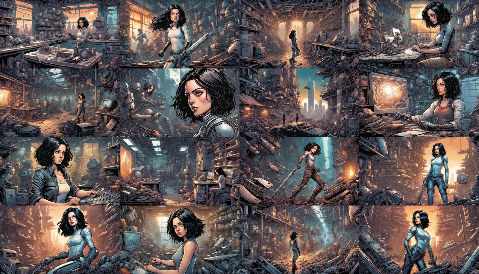 Alita on Maintenance Comic Book Art Wallpaper