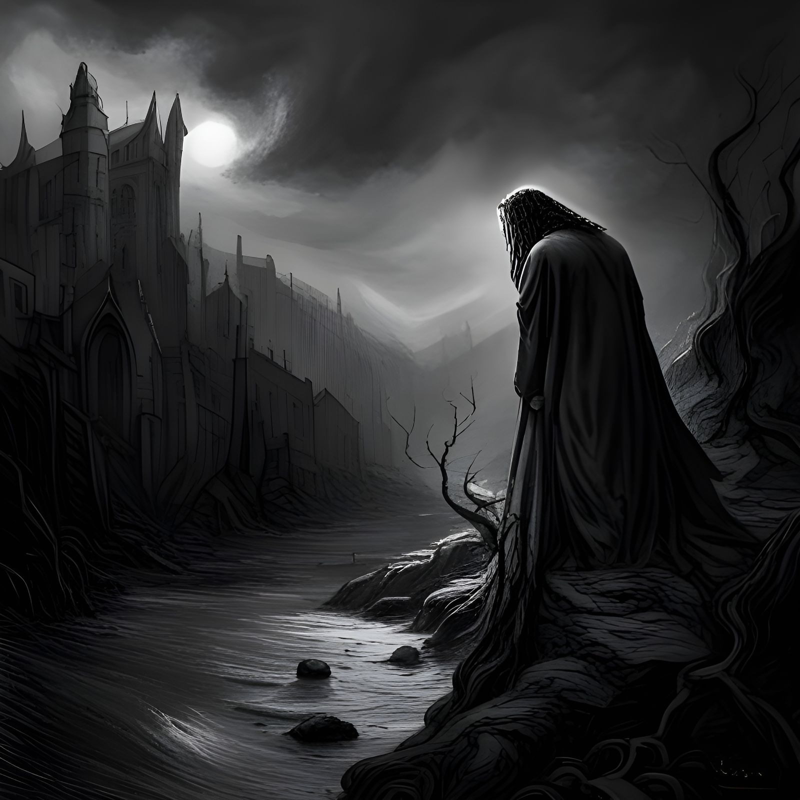 Lucifer's Despair: A Dark Illustration