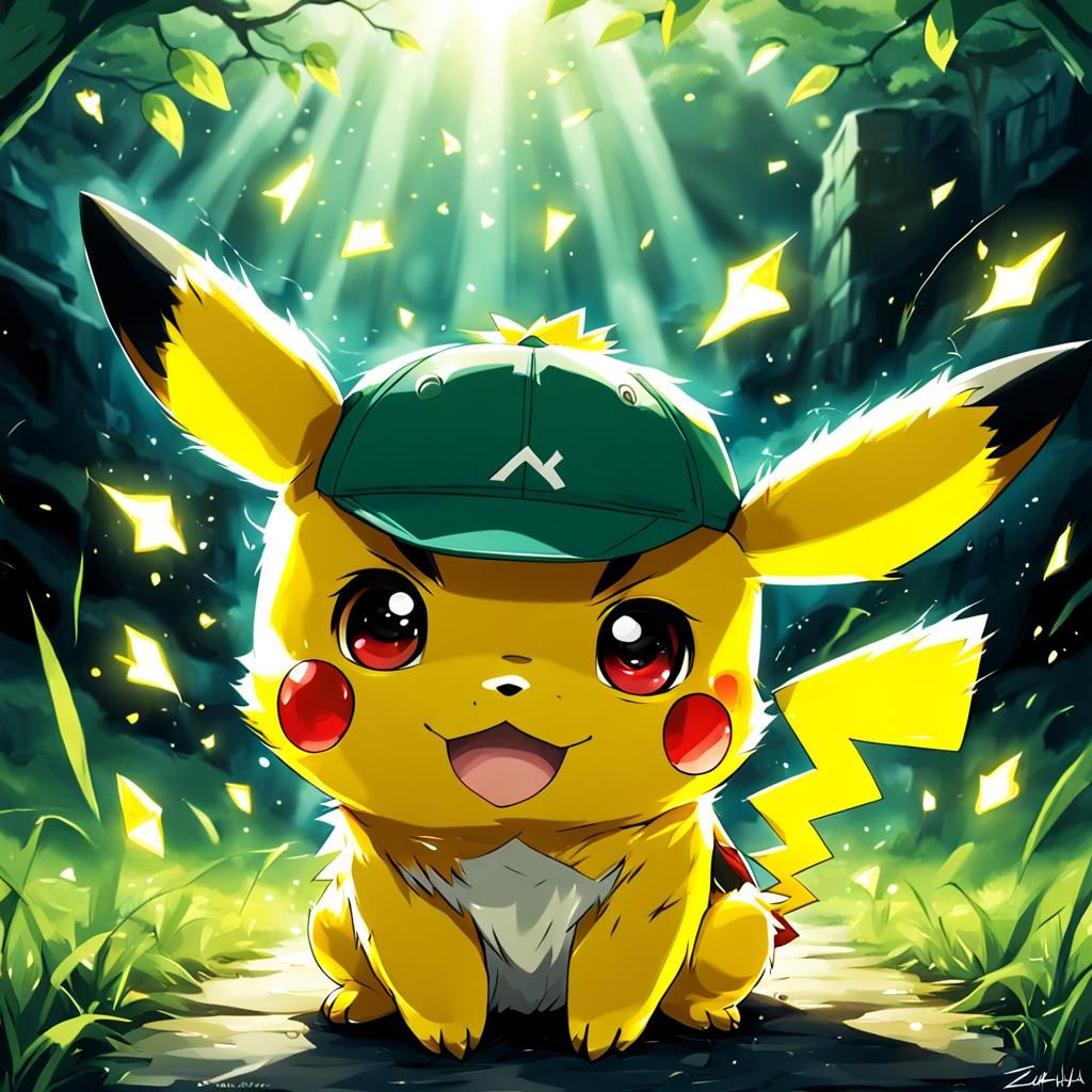 Chibi Pikachu in Anime Style