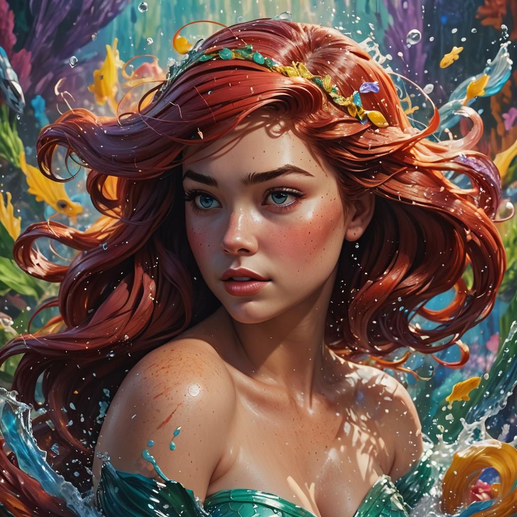 Hyperrealistic Ariel Concept Art with Dramatic Lighting