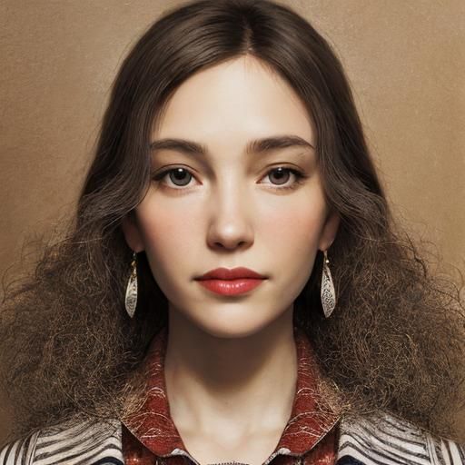 Surreal Portrait with Abstract and Psychedelic Elements