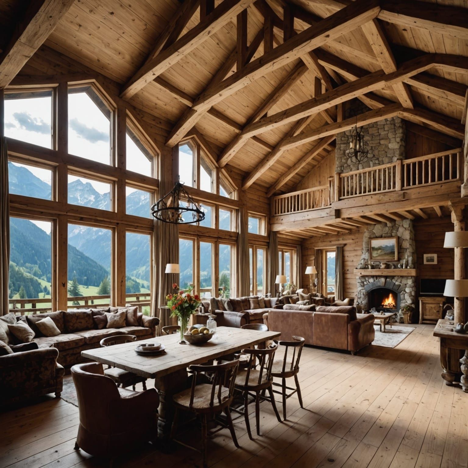 Austrian Alps: Interior of a Beautiful Country House