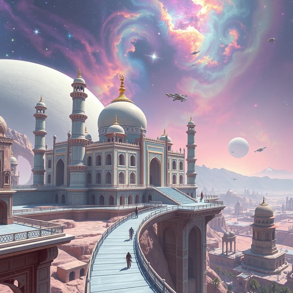 Sci-Fi Taj Mahal on Alien Planet
