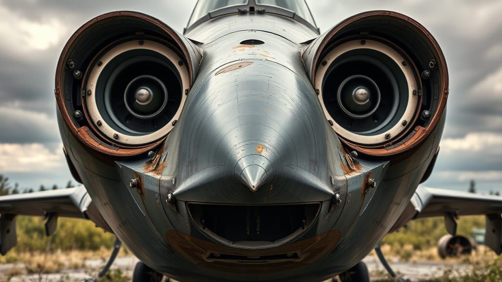 Mechanical Melancholy MiG-21 Fighter Jet Portrait