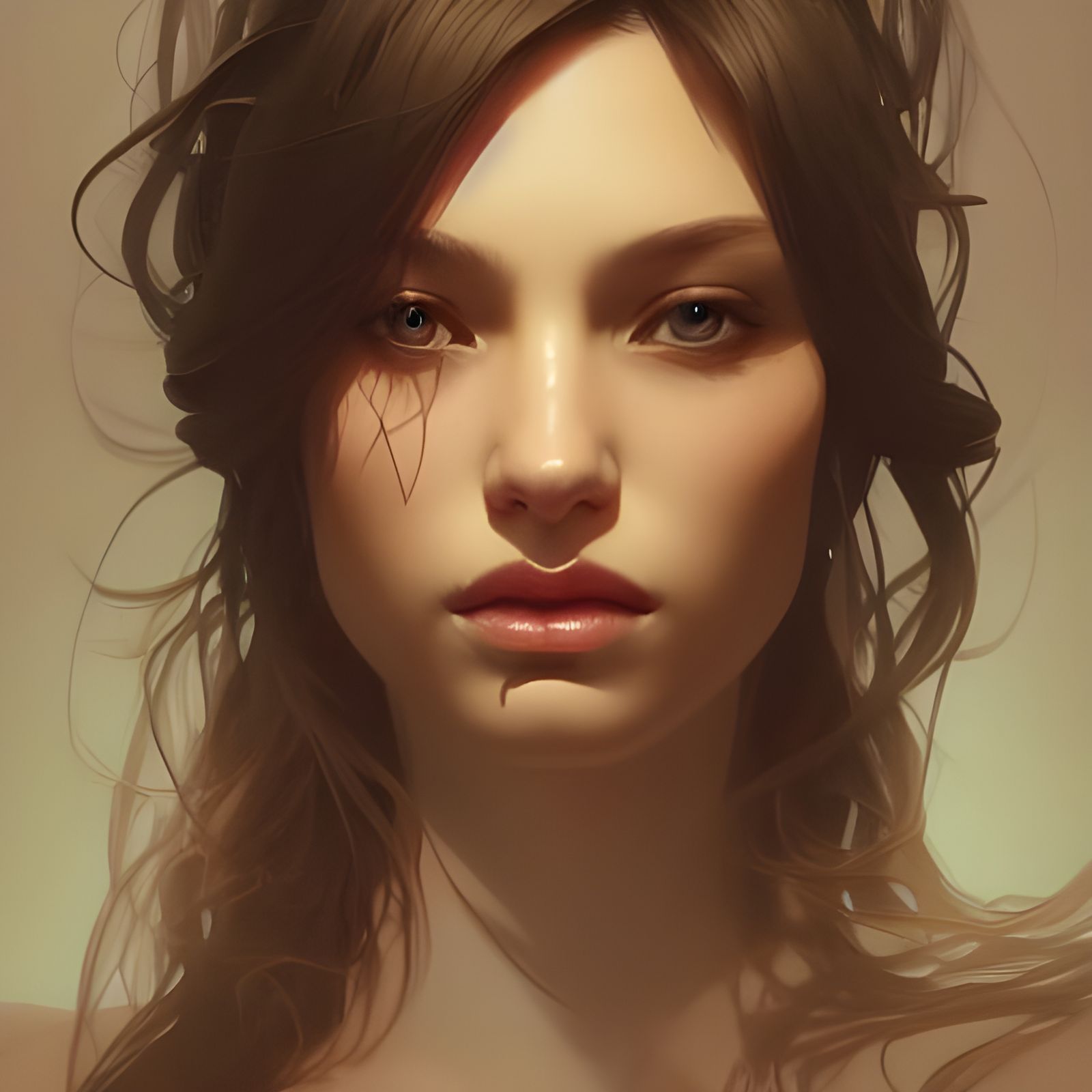 Hyperdetailed Portrait of a Beautiful Model