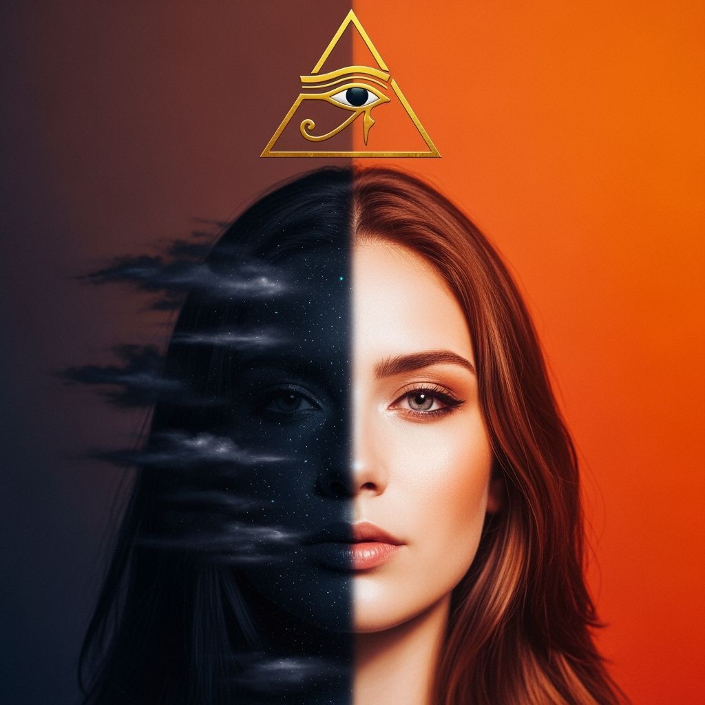 Woman with Egyptian Eye, Digital Art Portrait