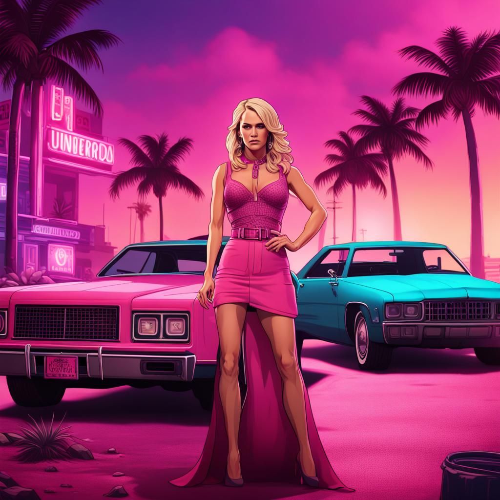 Carrie Underwood in GTA Vice City Style