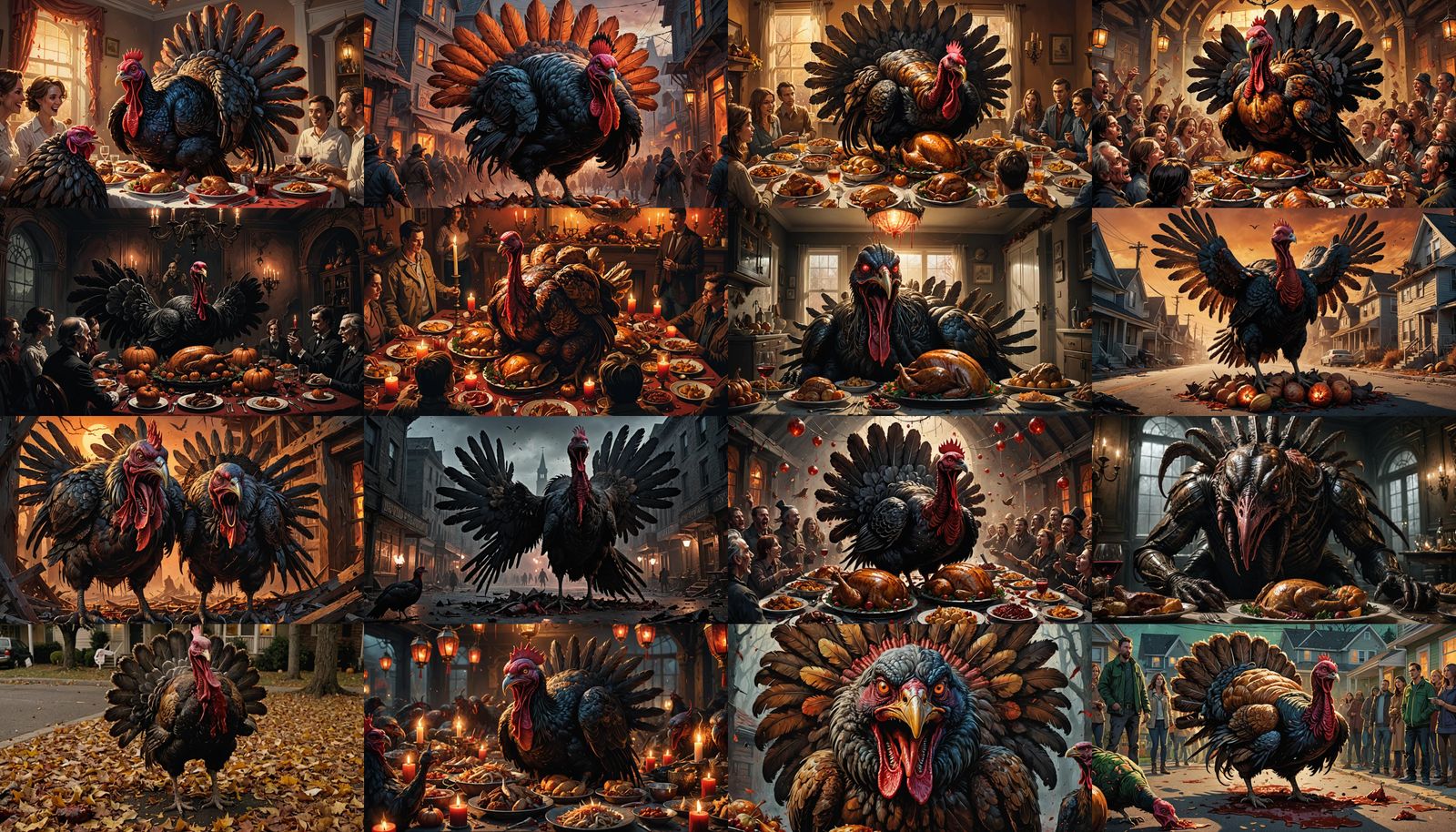 Evil Turkey Thanksgiving Feast