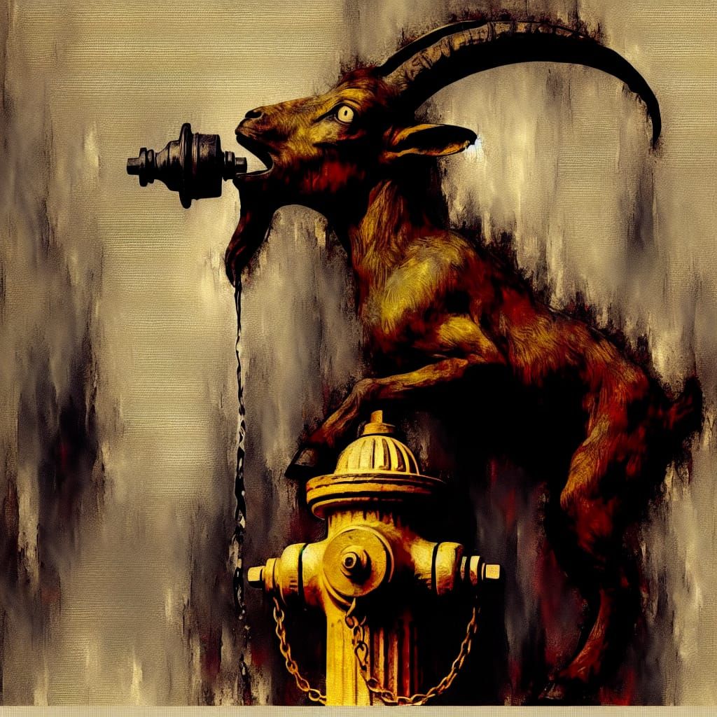 Baphomet Drinking from the Fire Hydrant