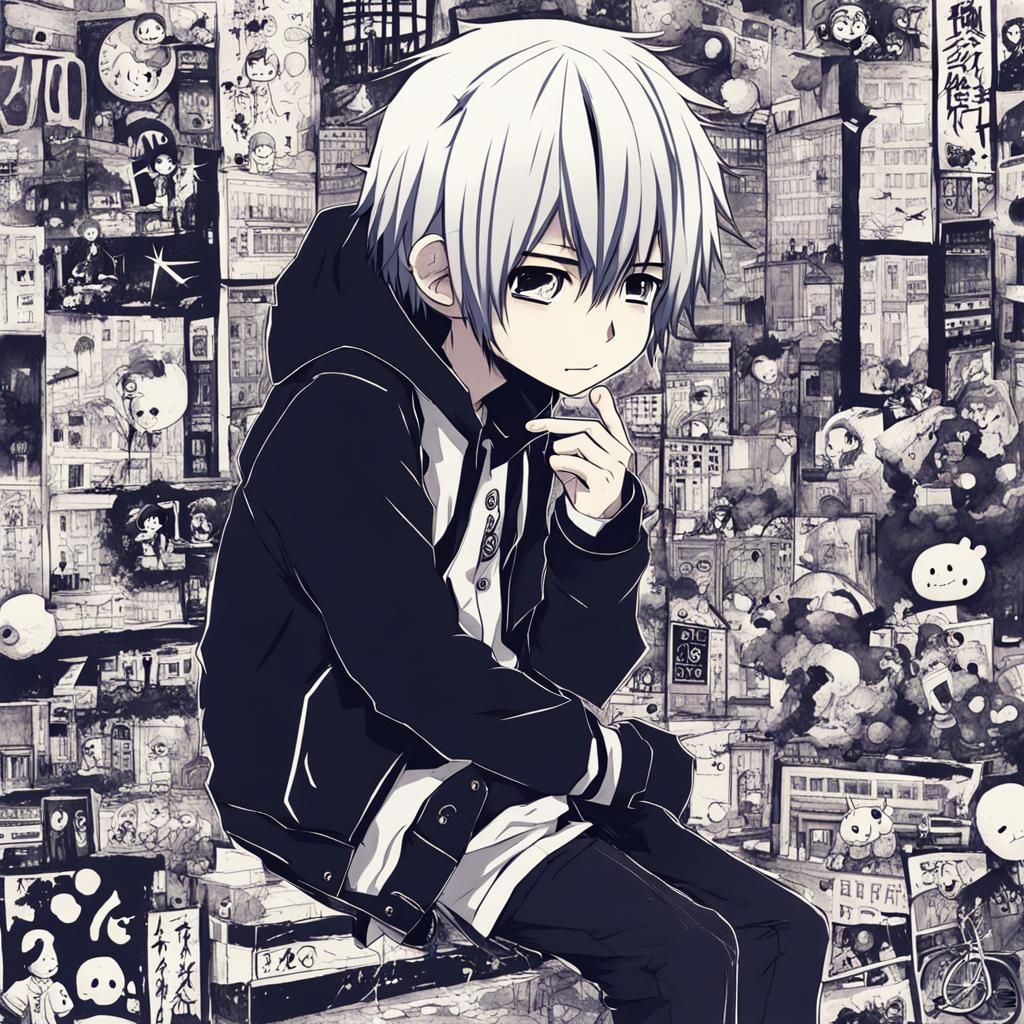 Emo Kid in Anime Style