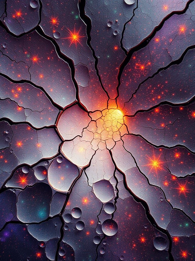 Crazed Bioiridescent Nucleated Microvoids Lavaconic Crackle ...