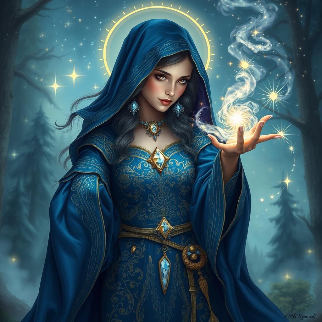 Bruja Zafiro en acción