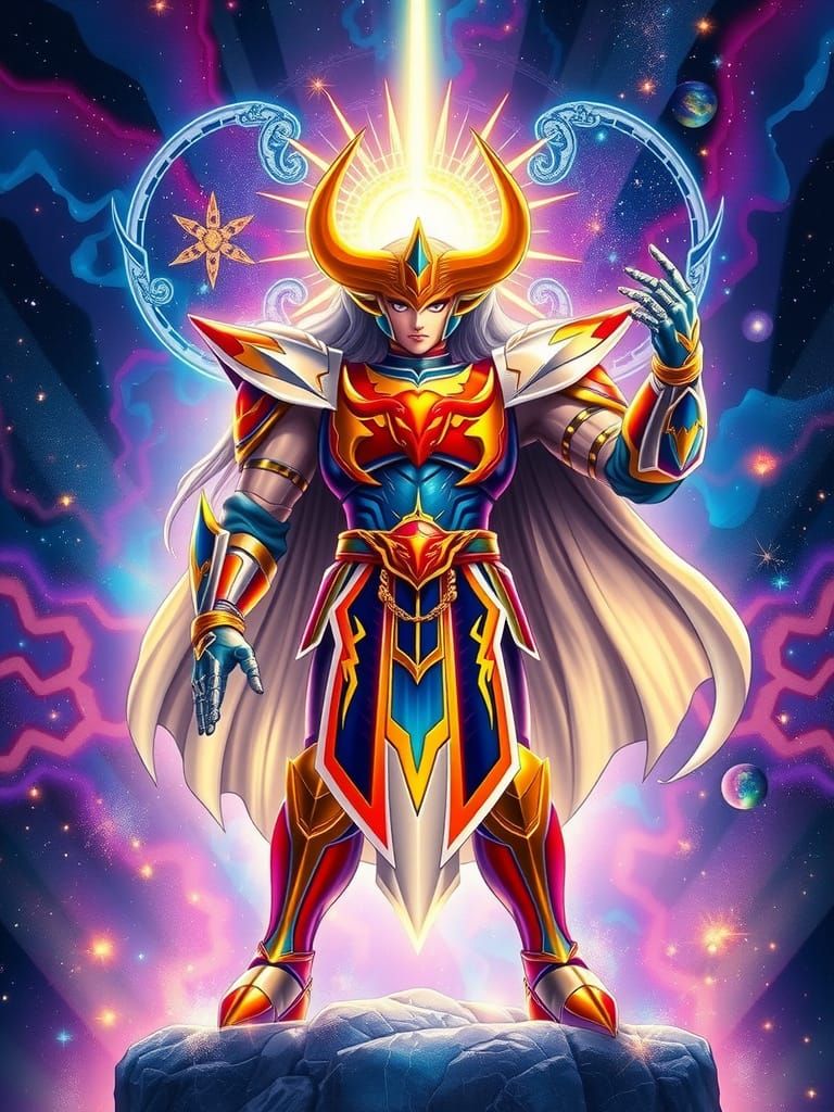 Cyberpunk Aldebaran Knight in Astral Realm