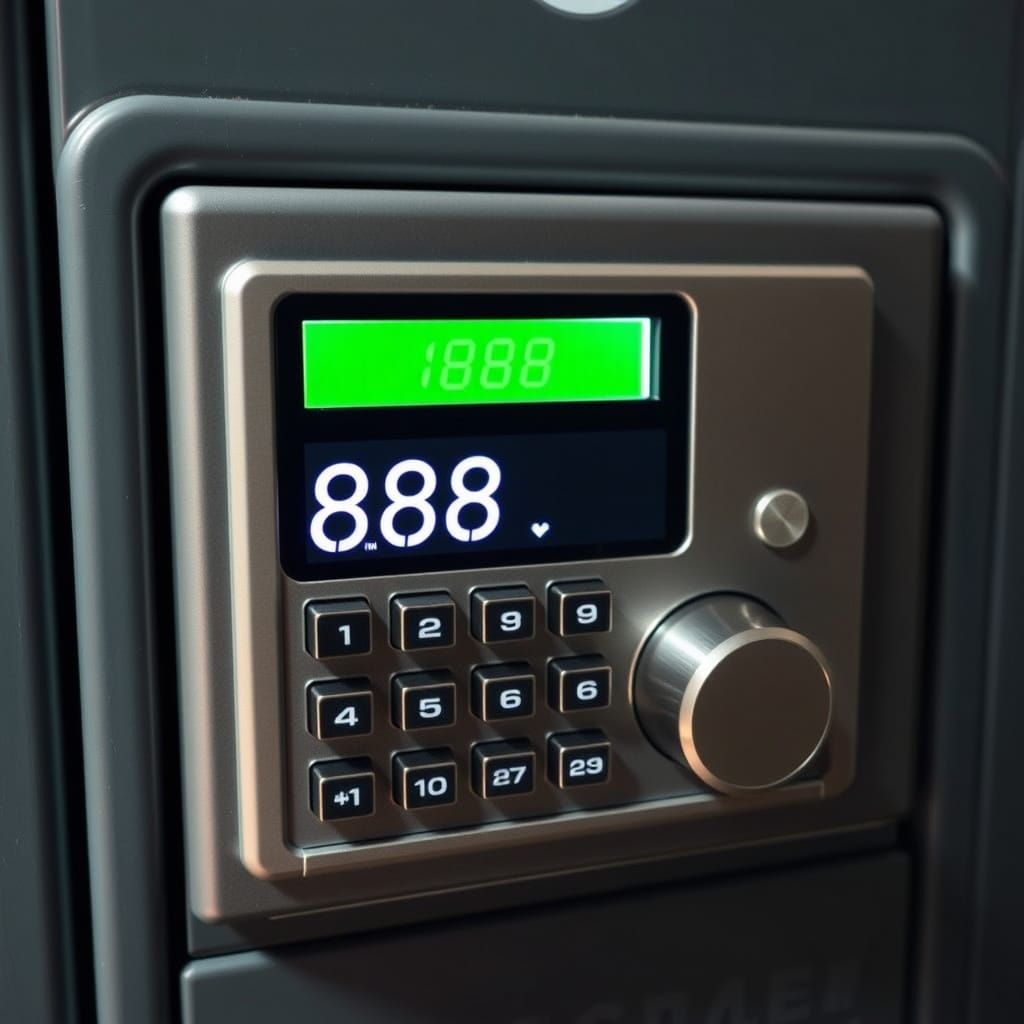 Safebox Keypad Displays Urgent Message
