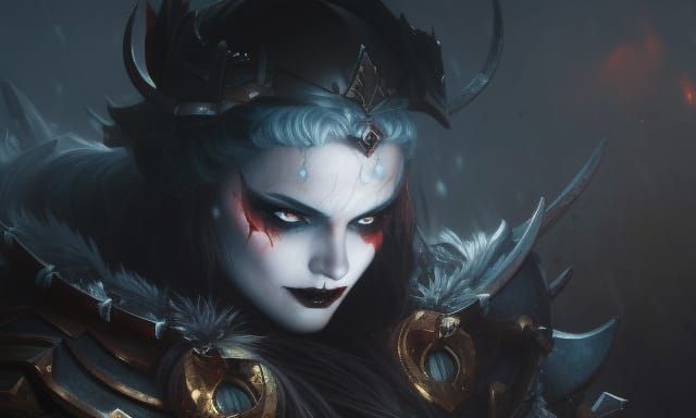 Undead Barbarian Berserker Portrait in Dark Fantasy Style