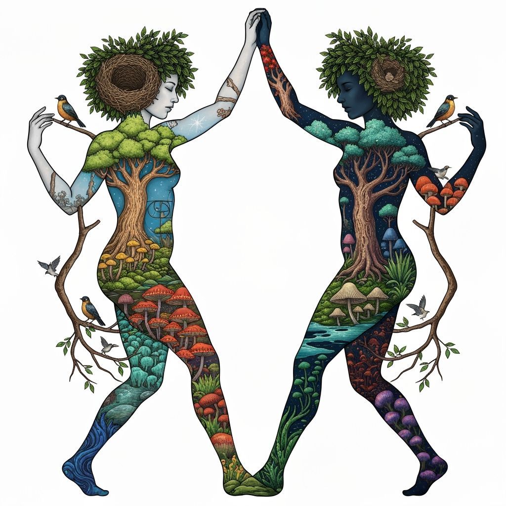 Cosmic Dance: Dreamlike Fantasy Plant Kingdom Concept Art