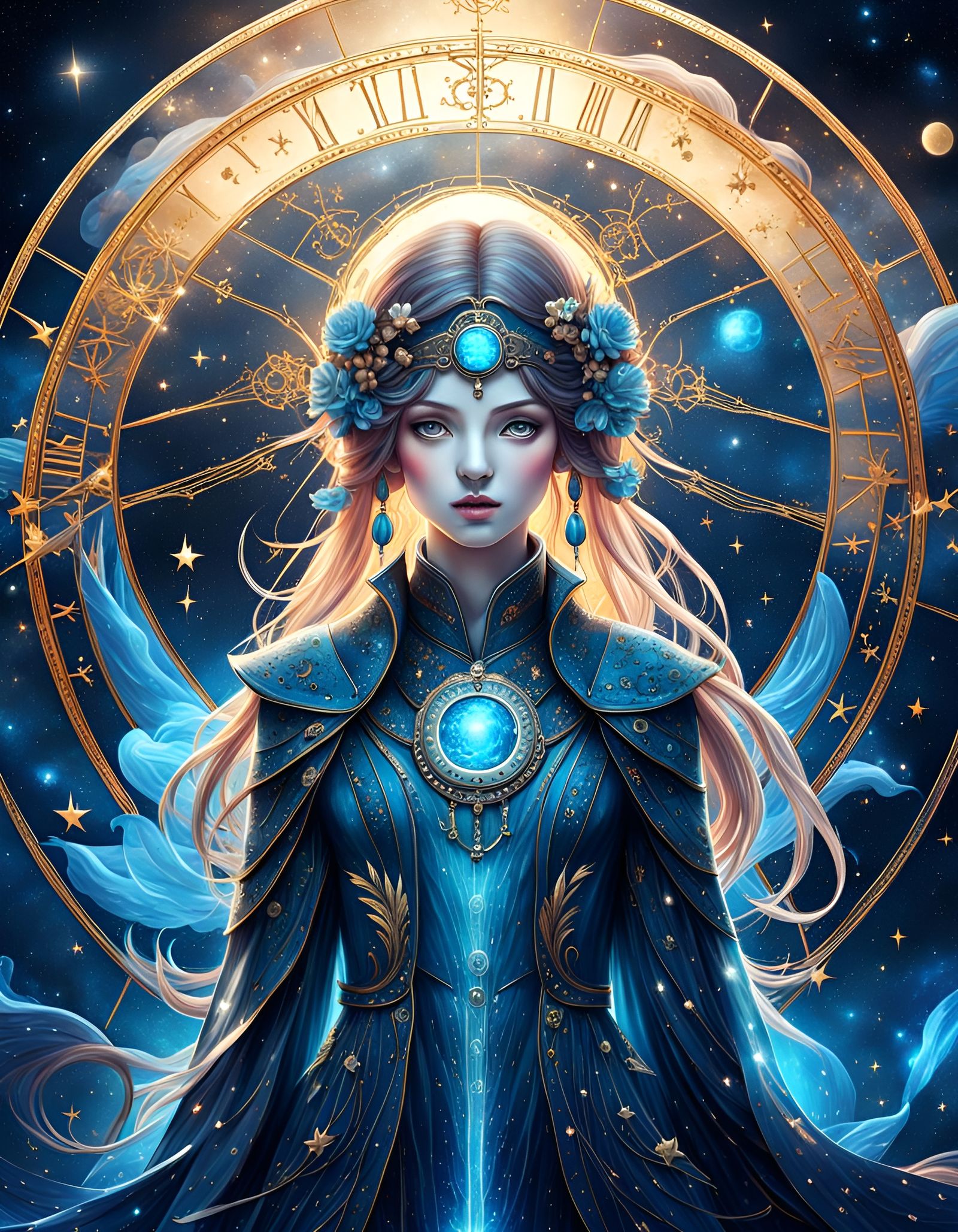 Gemini Zodiac Art in Yuumei Style