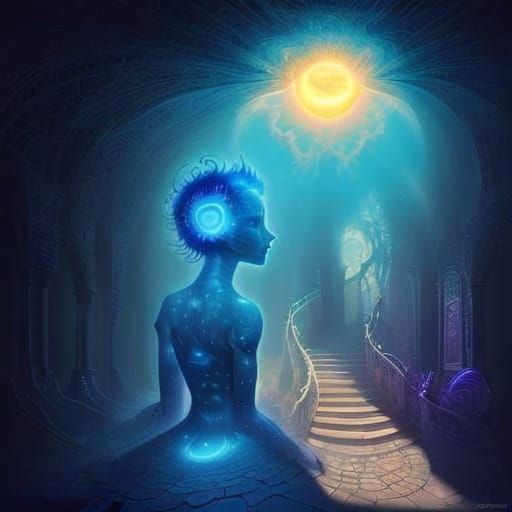 Surreal Street View in Astral Dreamscape