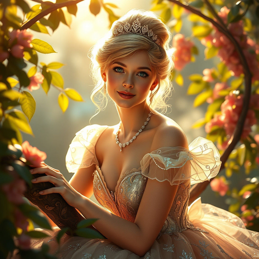 Cinderella in Art Nouveau Style Portrait