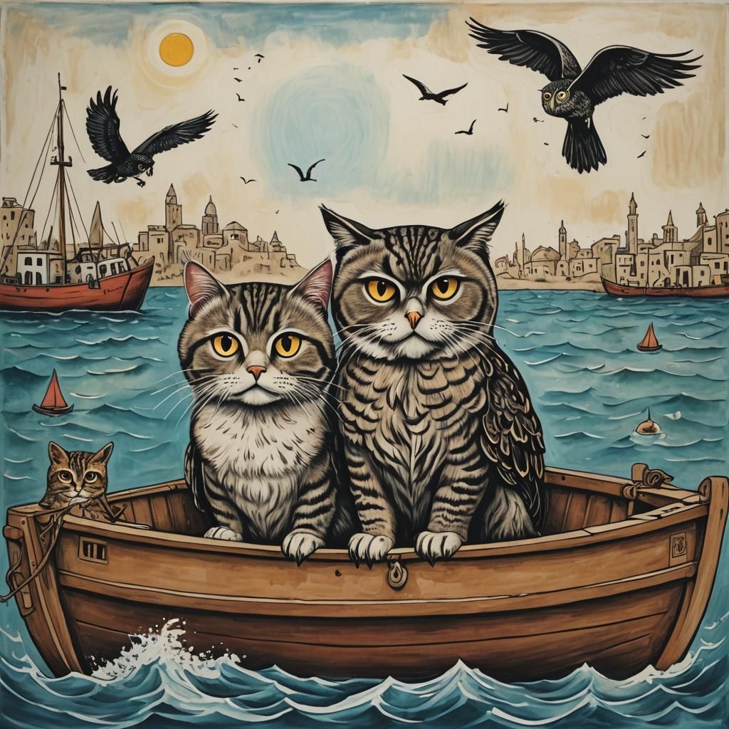Pussycat and Owl's Journey by Boat