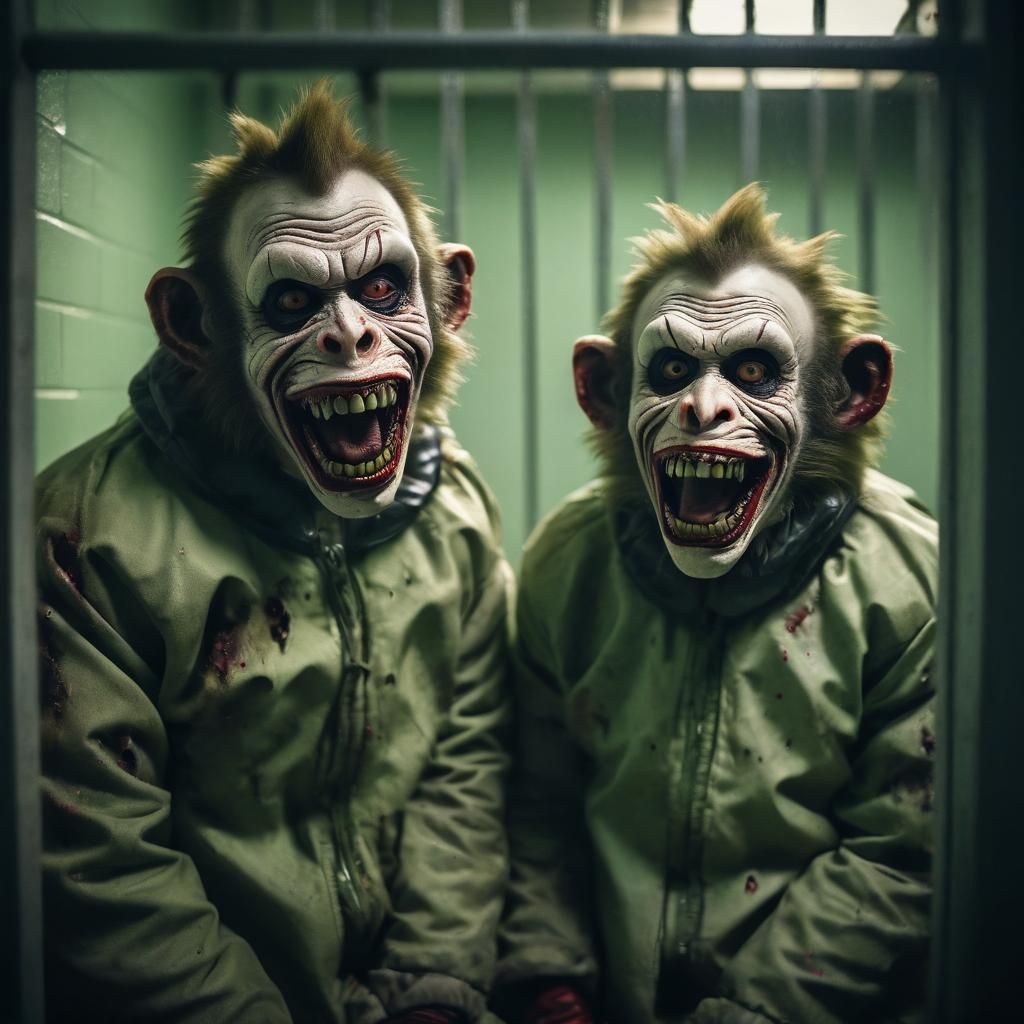 Cinematic Horror: Zombie Monkey Clown Asylum