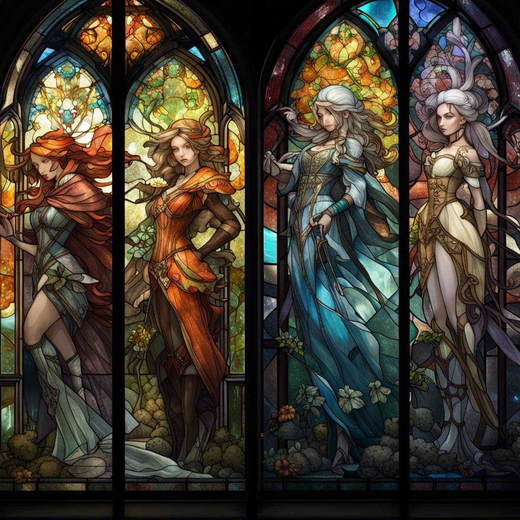 Stained Glass Windows of the Four Seasons