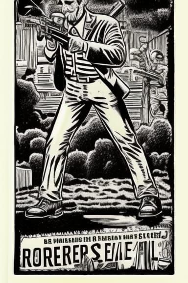 The Expendables in Underground Comix Style