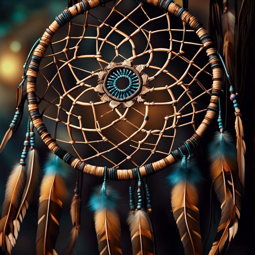 Detailed Dreamcatcher in Teepee, Digital Art