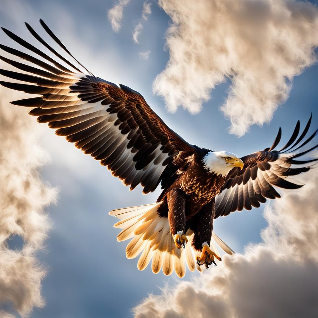 Eagle Soaring: Wildlife Photography in Audubon Style