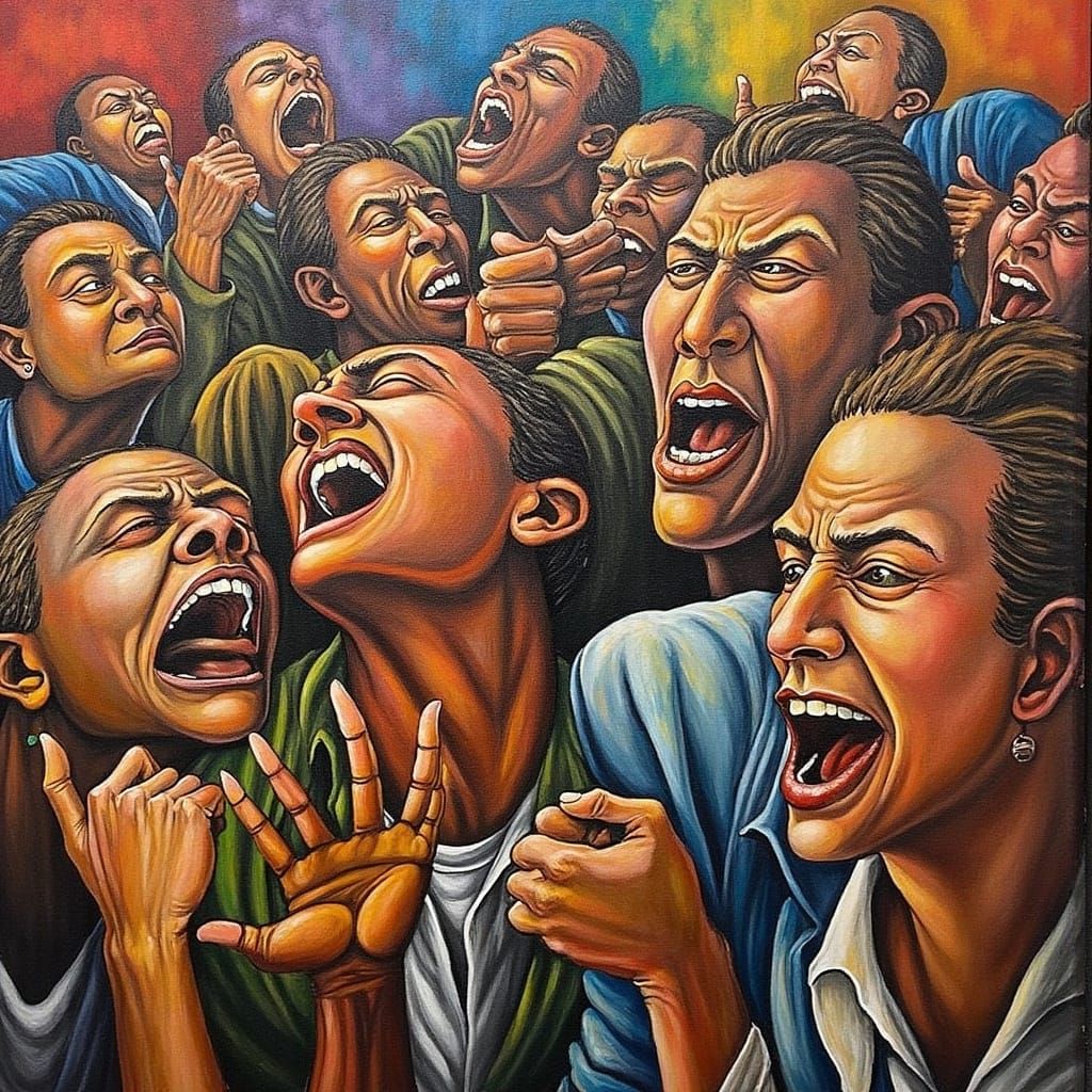 Emotive Faces in Expressionist Style